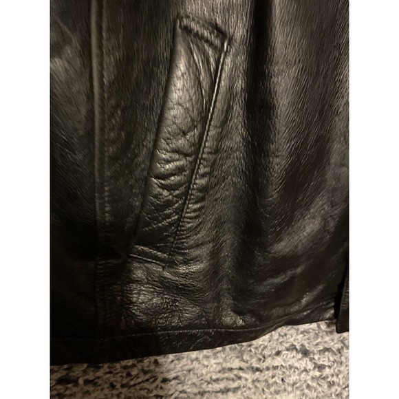 WILSONS LW Thinsulate Insulated 2 Layer HEAVY Leather Full Zip Coat Jacket Large - Picture 5 of 11